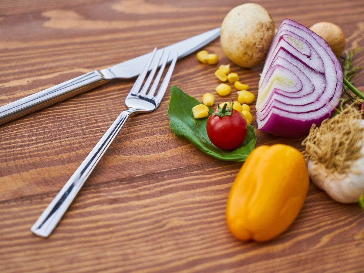 Fresh vegetables prepared for a meal